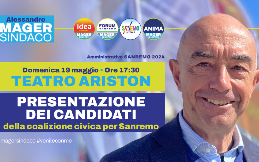 Domenica 19 maggio riempiremo l’Ariston di sanremesi